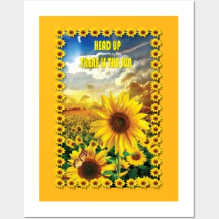 Sunflower - head up #3 Posters and Art